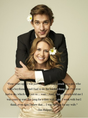 Jim And Pam Quotes Love The cutest ever. love jim and pam. uploaded to ...