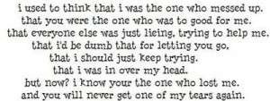 Don’t tell me lies, just say goodbye.