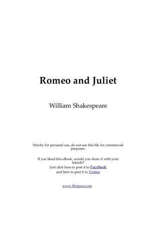 Top 10 Most Famous Romeo And Juliet Quotes ~ Romeo and juliet -william ...