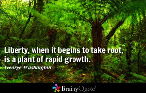 Liberty, when it begins to take root, is a plant of rapid growth ...