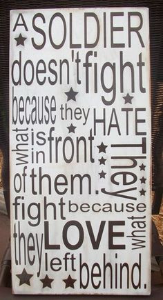 Soldiers Quote Wood Board by craftigirlcreations on Etsy, $30.00 More