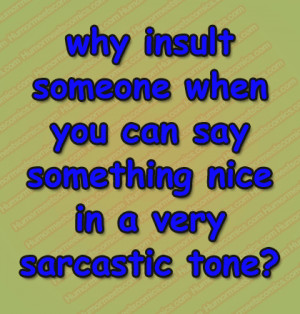 Insults Mean Sarcastic...
