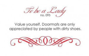 Don't be a doormat