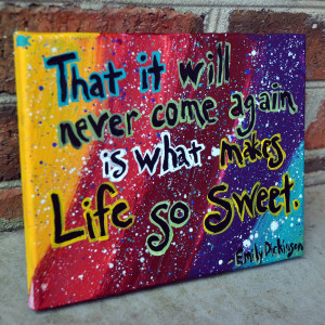Emily Dickinson quote painting on 8x10 canvas by MelodyJoyDesigns