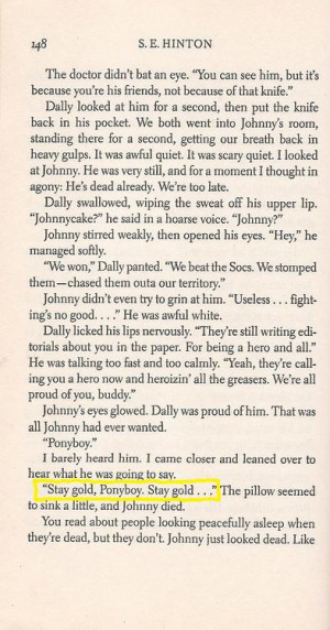 The Outsiders Quotes The outsiders s.e. hinton