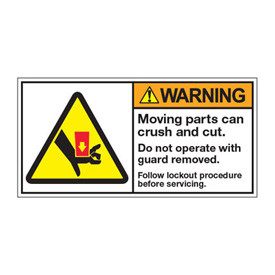 ... / ANSI Z535 Safety Labels - Moving Parts Follow Lockout Procedure