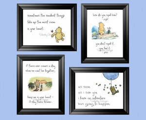 Set of 4 Classic Winnie the Pooh Quotes 5x7 by SaturdayDesigns, $10.00
