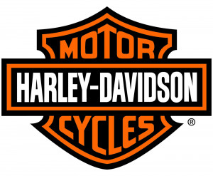 The well-known, if not famous, Harley-Davidson logo is on the left ...