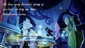 from an epic mickey artbook, with Walt's most famous quote attached ...