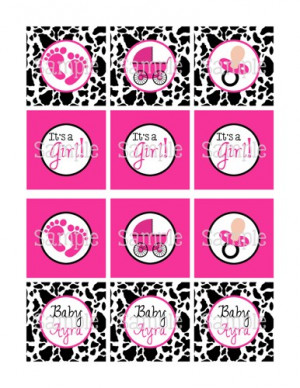 Printable Cow & Hot Pink Girl Baby Shower 2.25