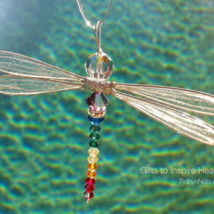 ... Dragonfly Sun Catcher with Silver Wings: Inspirational Dragonfly Gifts