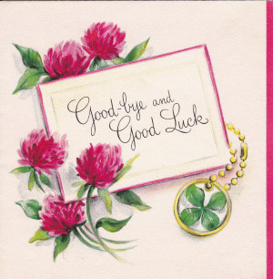 Good bye and good luck floral graphic