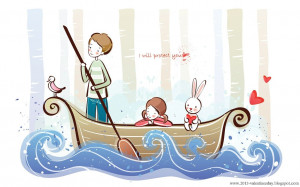 Cute Cartoon Couple Love Hd wallpapers for Valentines day