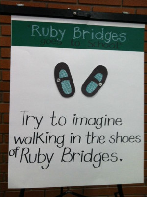 www.projectcorrnerstone.org Poster example for Ruby Bridges' lesson.