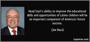 Head Start's ability to improve the educational skills and ...