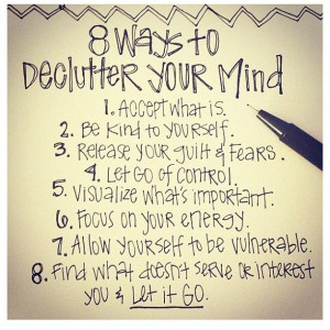 ways to declutter your mind