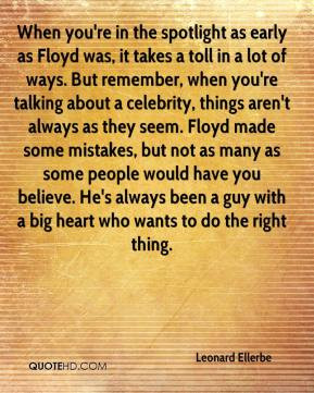 ... aren't always as they seem. Floyd made some mistakes, but not as many