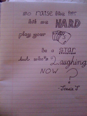 Who's Laughing Now by Jessie J - Lyric Doodle by S7owflake