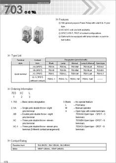 Details datasheet quote on part number 703XB 240VAC