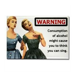 Drunken Singing - vintage funny quote