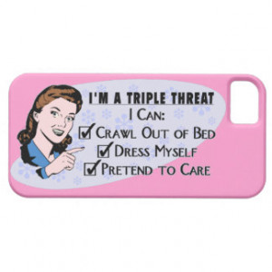 Funny Retro 50's Sarcastic Woman: Triple Threat iPhone 5 Cases