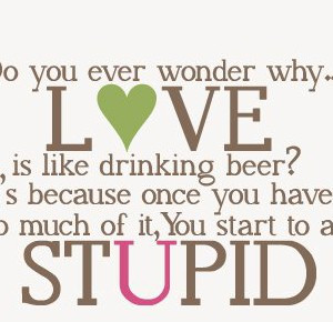 Do-you-ever-wonder-why-Love-is-like-drinking-beer-Its-because-once-you ...