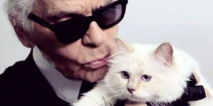 Karl Lagerfeld & his cat Choupette (© Choupette Lagerfeld via ...