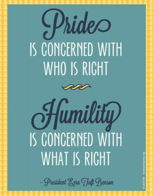 Pride and humility