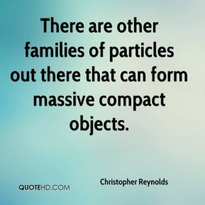 There are other families of particles out there that can form massive ...