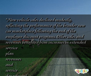 New vehicle sales declined modestly, reflecting the