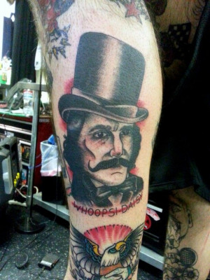 Traditional Bill the Butcher Whip shaded Portrait Tattoo by Steve ...
