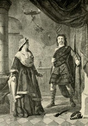 Macbeth and Lady Macbeth. From the edition by Henry Hudson, 1899.