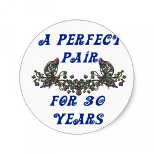 30 Year Anniversary Round Stickers