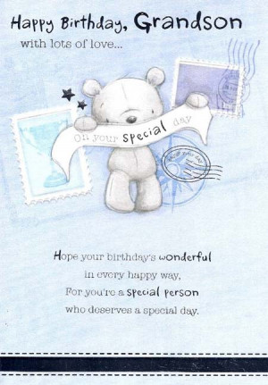 Birthday Card Your Grandson With Lots Love Happy