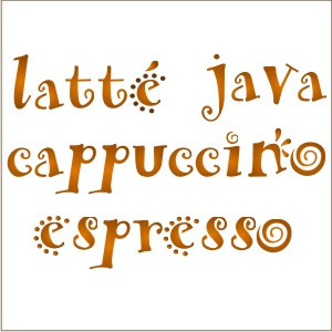 Shop > Latte Lingo Stencil