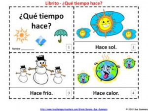 Spanish Weather Booklets - Students first read and cut out the Spanish ...