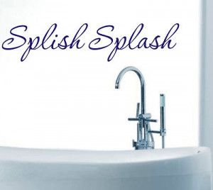 Splish Splash Bathroom Wall art sticker quote - 60cm long, great ...