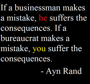 If a businessman makes a mistake he suffer the consequences