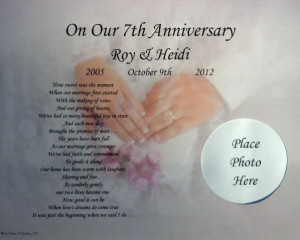 OUR 1ST ANNIVERSARY GIFT PERSONALIZED POEM 2nd, 3rd, 4th, 5th, 10th ...