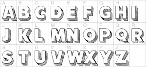 block letter font 1 650×300