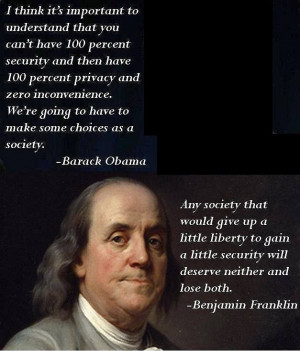 ... , our current chief or Benjamin Franklin. READ both of these quotes