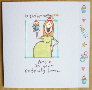 ... SHOWER GIFTS :: Personalised Baby Shower/Maternity Leave Greeting Card
