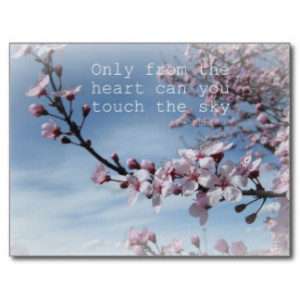 Cherry Blossom Zen Flowering Tree Post Card