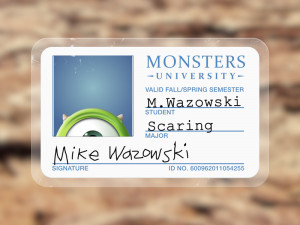 Mike Wazowski Monsters University ID