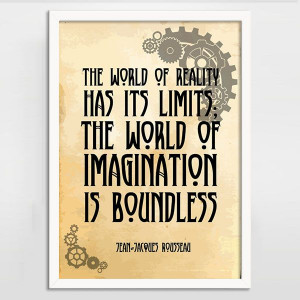 Imagination is Boundless Alternative Steampunk Quote Print ...