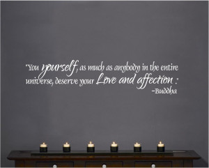 ... Wall-Decal-Art-Saying-Decor-Buddha-you-yourself-deserve-love-affection