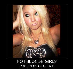 Hot girl pretending to think