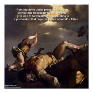 Titian David & Goliath & Quote Poster