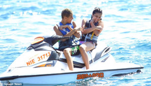 Fun in the sun: Madonna's daughter Lourdes has a ball on the jet ski ...