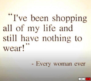Funny quote for women about shopping